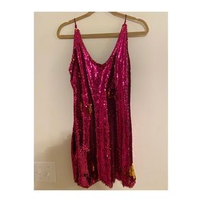 Free People mini sequin slip dress